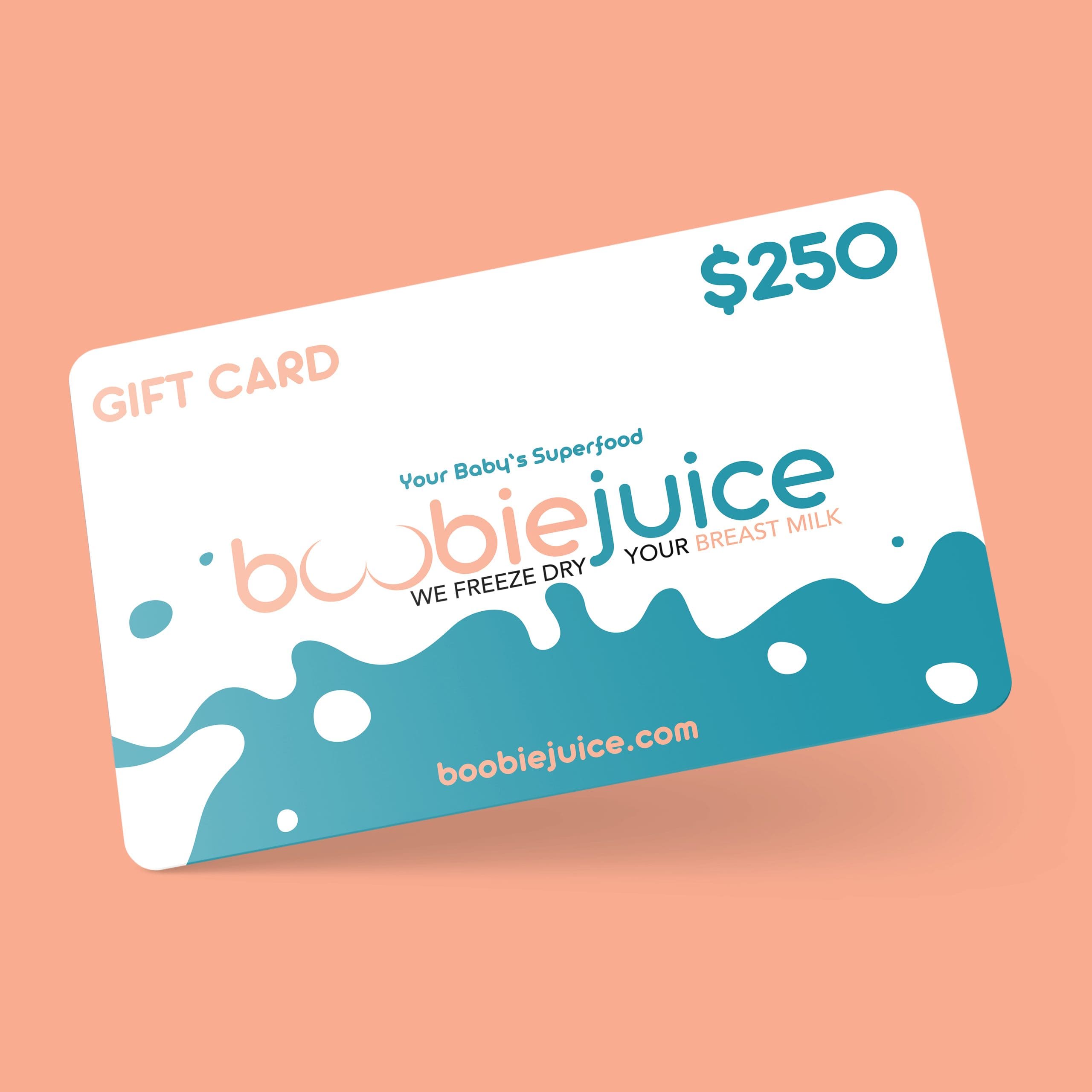 BoobieJuice Freeze Dried Breastmilk Gift Card