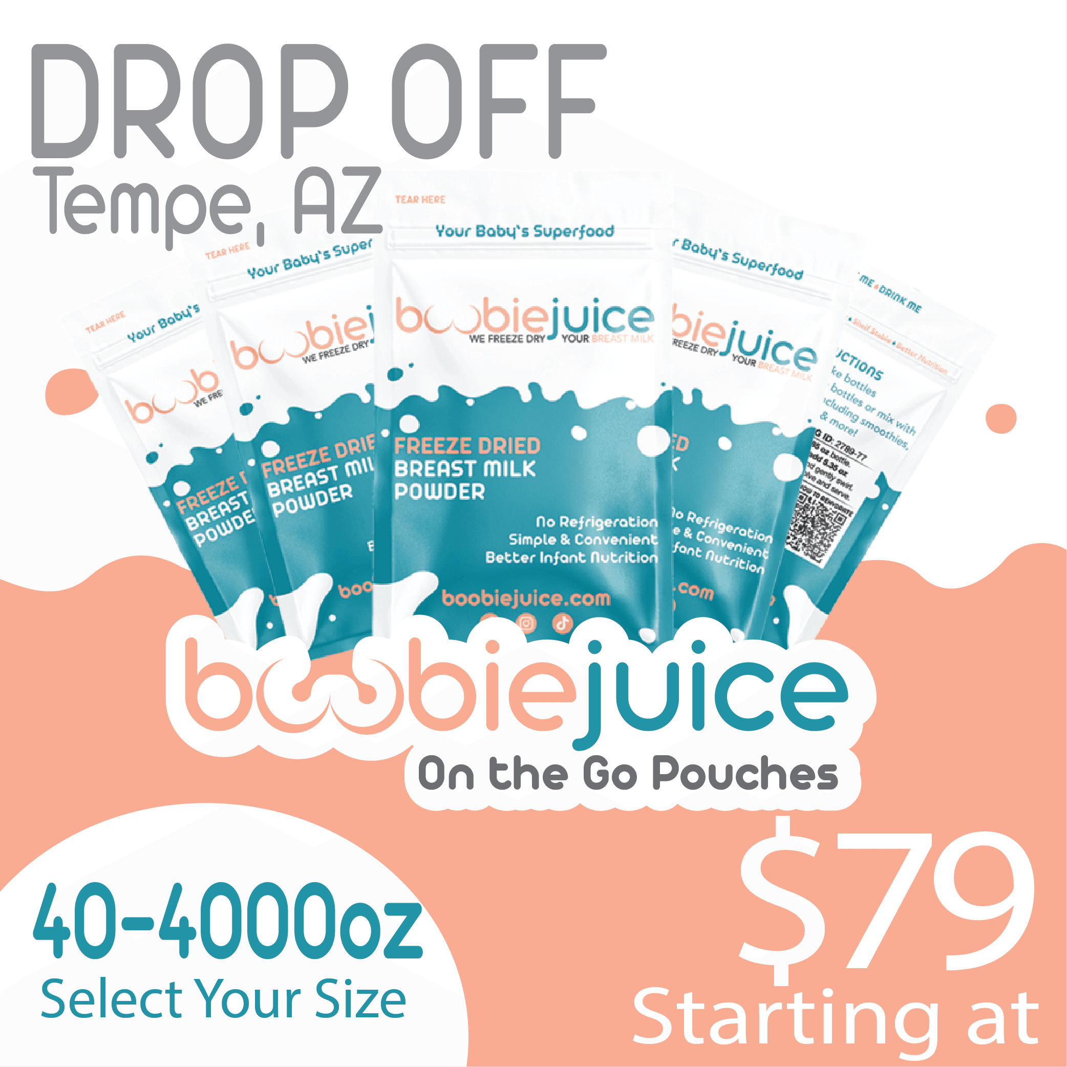 BoobieJuice On the GO Pouches - AZ Local Drop Off